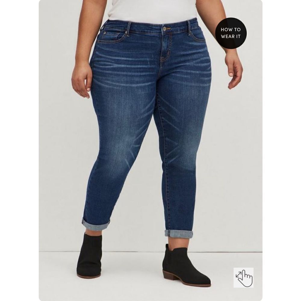 24T Torrid Ankle Jeans - Dark Blue